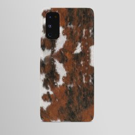 Rustic Carpet of Cowhide Fur Made with Paint Brushstrokes Android Case