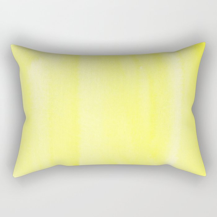  Watercolor Painting Abstract Art Valourine 151208 6.Lemon Yellow Rectangular Pillow