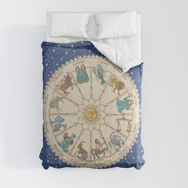 Vintage Astrology Zodiac Wheel Comforter