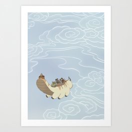 Team Avatar in the Sky Art Print