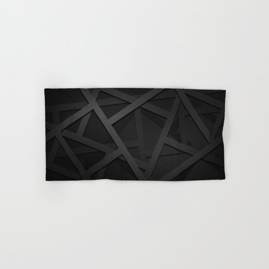 Black Web Hand & Bath Towel
