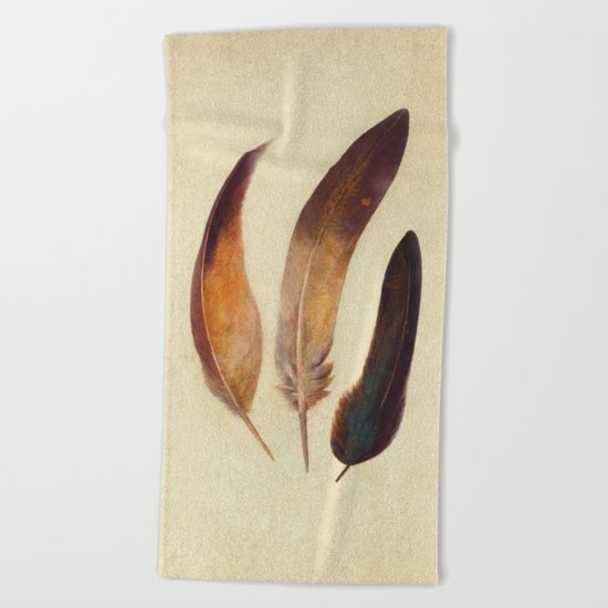 Three Feathers Beach Towel