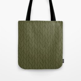 Braid Olive Green Tote Bag