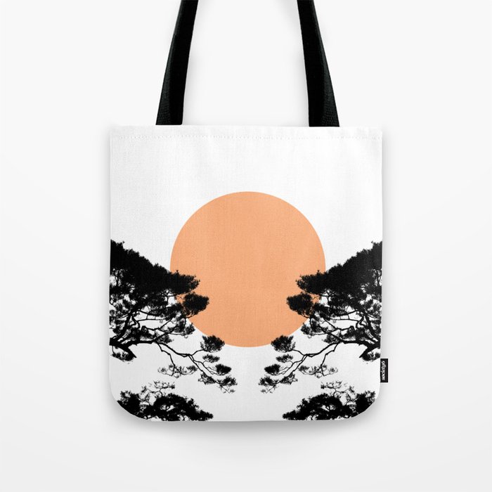 Abstract Sun and Bonsai Trees Tote Bag