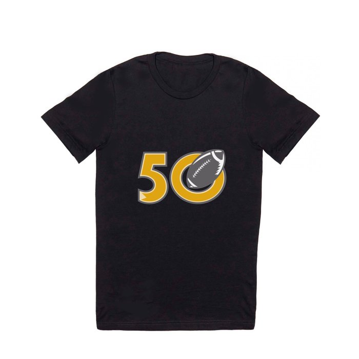 50 Pro Football Championship Ball T Shirt by patrimonio