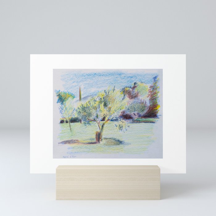 A Tree in Oppède, France. Mini Art Print