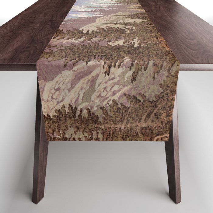 Grizzly Bear in the Rocky Mountains Table Runner