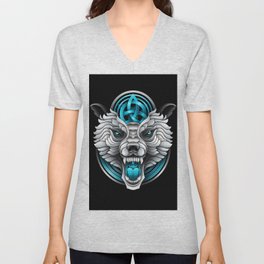 The Electric Acid Wolf V Neck T Shirt
