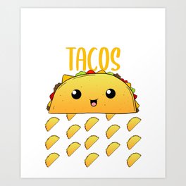 It's raining tacos mexican fast food Art Print | Fastfood, Mexico, Delicious, Party, Taco, Tacos, Mexican, Mexicanfastfood, Partying, Partymonster 