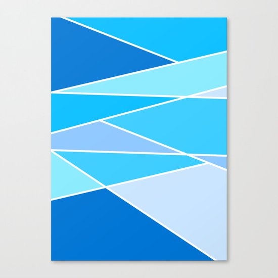 Broken Hues - Blues Canvas Print
