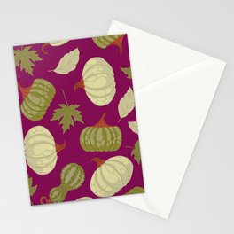 Green Pumpkin Texture. Colorful Seamless Pattern Stationery Card