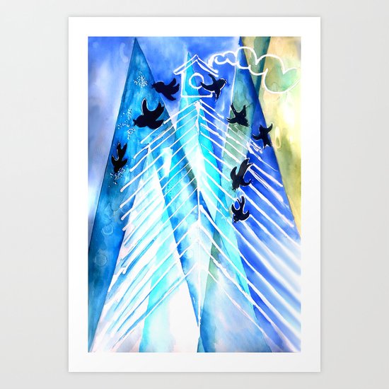 Black Birds Art Print