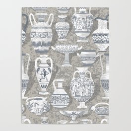 Antique pottery neutral Poster