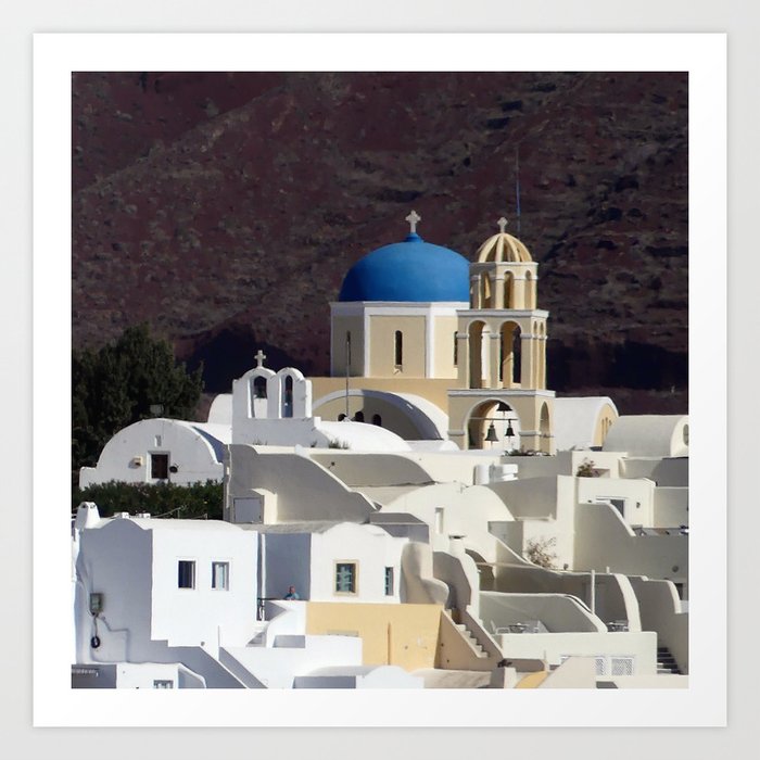 Santorini Island, Greece | Cyclades Islands | Mediterranean Sea | Greek Islands Photography 16 Art Print