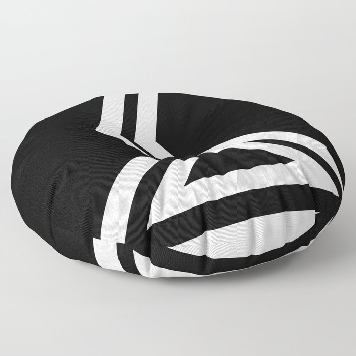 Black and white minimal modern  Floor Pillow