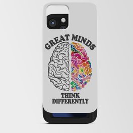 Great Minds Think Differently - Analytic Creative Brain Left Right iPhone Card Case