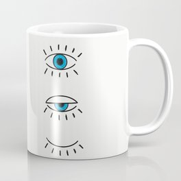 Summer Evil Eyes Coffee Mug | Sea, Lucky, Summer, Luck, Evileye, Blue, Drawing, Eye, Trend, Digital 