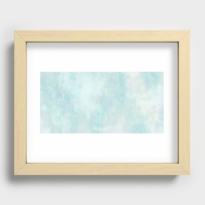 Water soft blue Recessed Framed Print