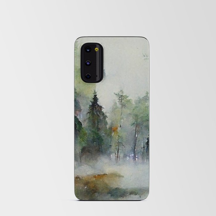 Rainy Forest, Watercolor on Paper Android Card Case
