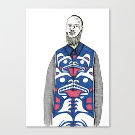 Tlingit Print Menswear Illustration Canvas Print