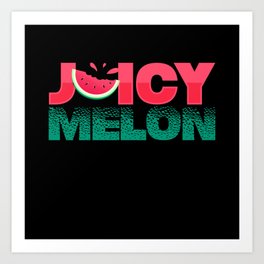 Juicy Melon Watermelon Melons Art Print