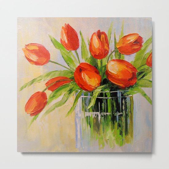 A bouquet of tulips Metal Print