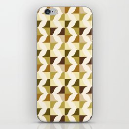 Whale Song Midcentury Modern Arcs Green Gold iPhone Skin