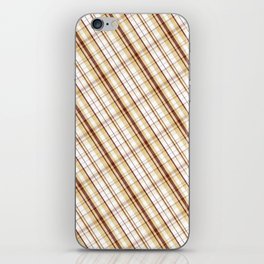 Diagonal: Vanilla-Cherry Cream Plaid  iPhone Skin