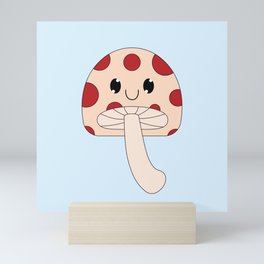 White Mushroom Mini Art Print