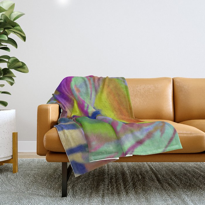 Peer Out Of Colour Throw Blanket