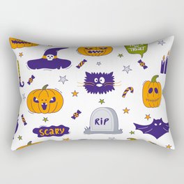 Halloween Seamless Pattern Rectangular Pillow