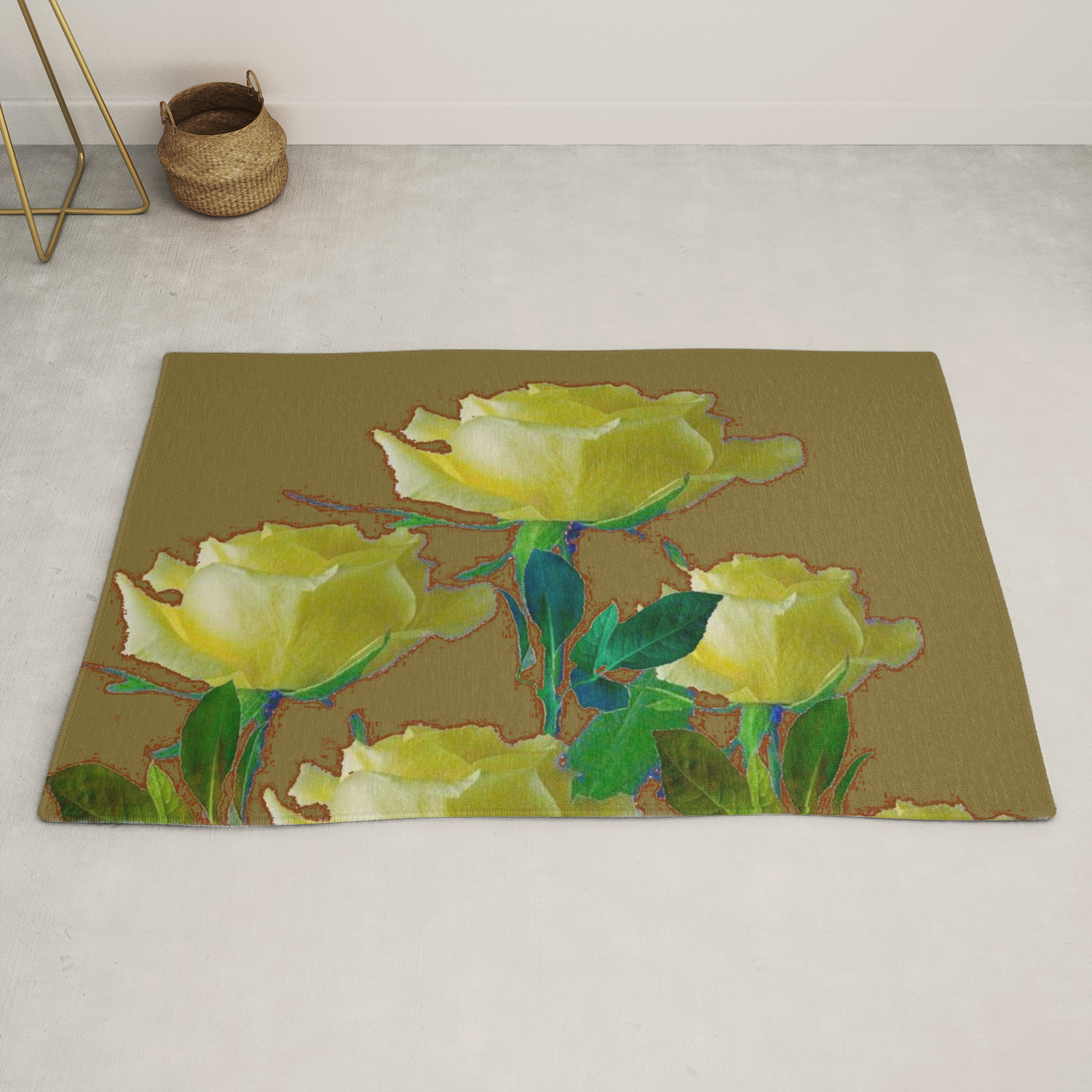 Artistic Yellow Rose Harmonics Drawing Rug By Sharlesart Society6 Yellow roses also symbolize remembrance and a warm memory or a token of appreciation to another. society6