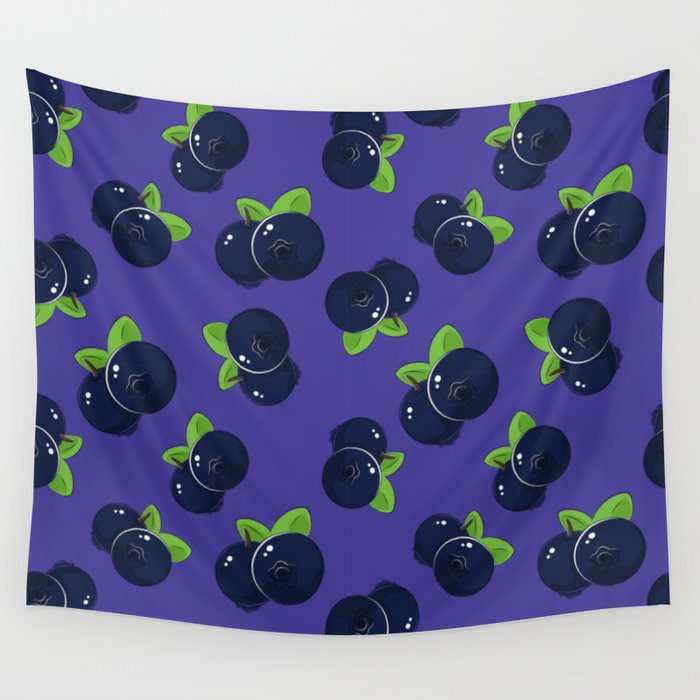 Sweet Blueberries Wall Tapestry