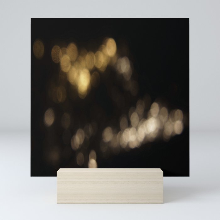 Light and golden circle 8 Mini Art Print