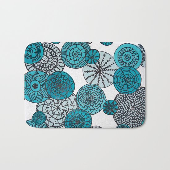 Blue Planets Bath Mat