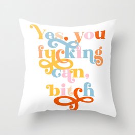 Yes, You Can (adult edition, ix 2021) Throw Pillow