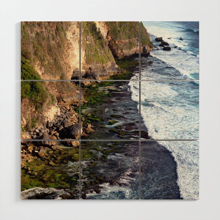 Uluwatu Cliff Shoreline On Bali, Indonesia Wood Wall Art