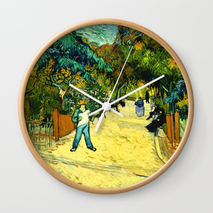 Vincent van Gogh "Entrance to the Public Gardens in Arle" Wall Clock