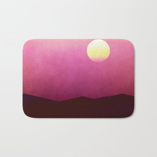Setting Sun Over The Desert Bath Mat