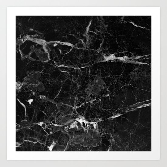Black Marble Art Print
