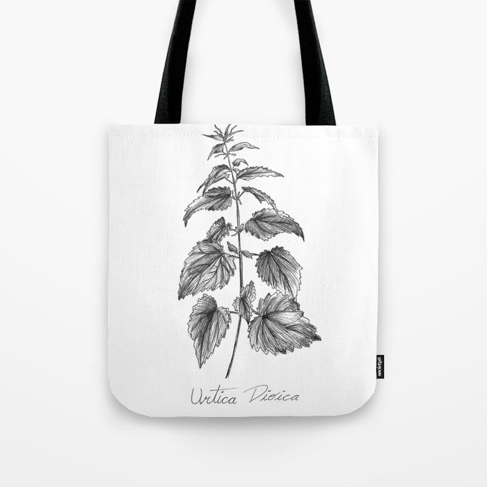 Stinging Nettle Botanical Illustration Tote Bag