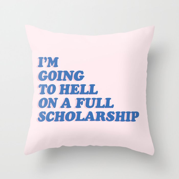 full scholarship Throw Pillow