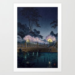 Tsuchiya Koitsu - Benkei Bridge - Japanese Vintage Woodblock Print Art Print