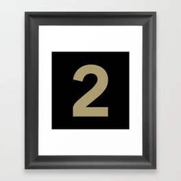 Number 2 (Sand & Black) Framed Art Print