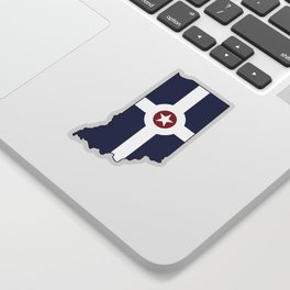 Indianapolis Indiana Flag Sticker