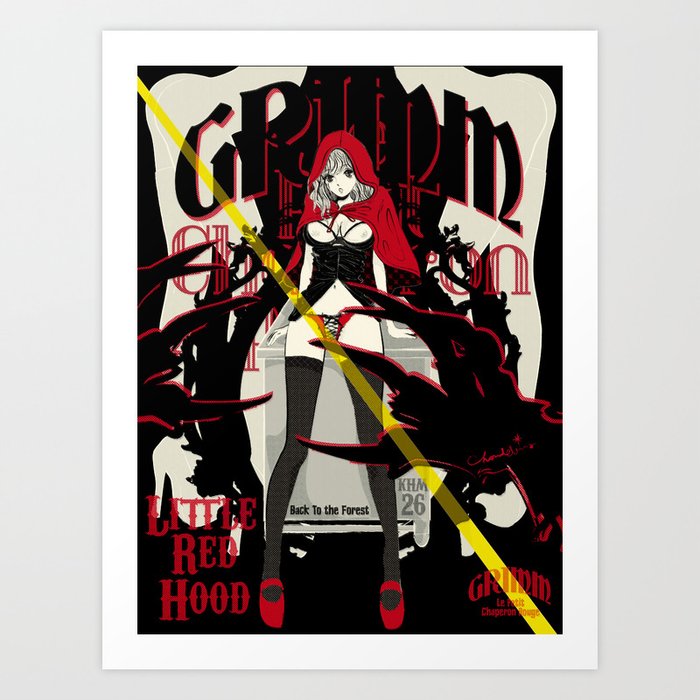 Little Red Hood Art Print By Chandelina Society6