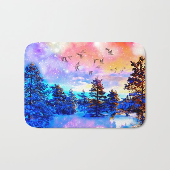 Dancing Birds Bath Mat