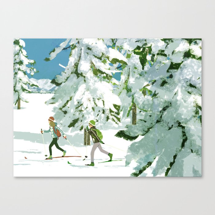 Cross Country Skiing Canvas Print