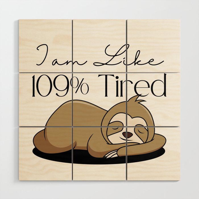 Lazy Sloth  Wood Wall Art