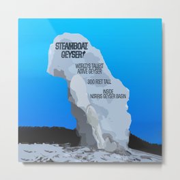 Steamboat Geyser Metal Print | Steam, Norris, Usa, National, America, Basin, Erupt, Graphicdesign, Yellowstone, Park 